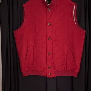 Loro Piana Men’s XL 100% Cashmere Button-down Quilted Vest